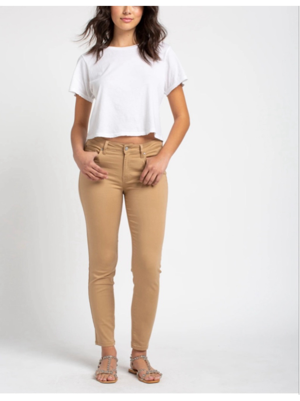 Celebrity Pink Jeans Juniors 5 Khaki Low Rise Skinny Jeans